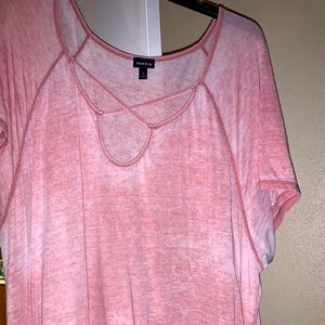 Pink knit tee
